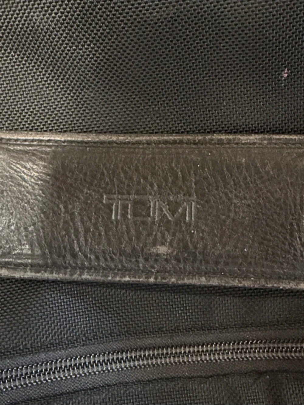 Tumi Black Laptop Briefcase with Top Handles and Shoulder Strap
